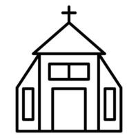 Iglesia línea icono diseño vector