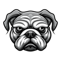 Bulldog mascot logo gaming png