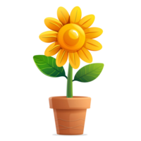 fleur dans pot clipart icône png