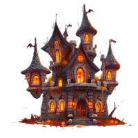 Illustration of Halloween castle png