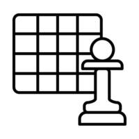 ajedrez línea icono diseño vector
