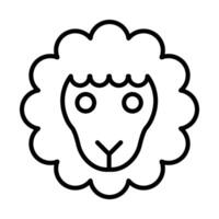 Sheep Line Icon Design vector