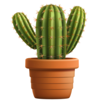Cactus in pot clipart icon png