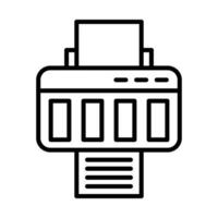 Printer Line Icon Design vector