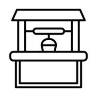 Water well Line Icon Design vector