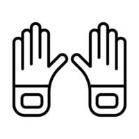 Gloves Line Icon Design vector