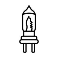 Lamp Line Icon Design vector