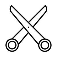 Scissors Line Icon Design vector