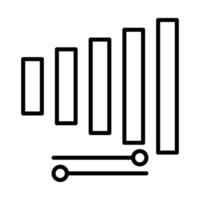 xilófono línea icono diseño vector