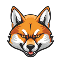 shiba inu hund maskot logotyp png