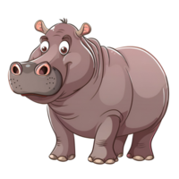 Hippo flat illustration png