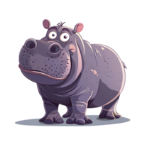 hippopotame plat illustration png