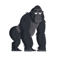 gorille plat illustration sauvage animal concept png