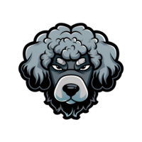 Poodle dog mascot logo png