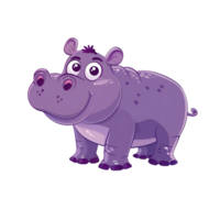 ippopotamo piatto illustrazione png