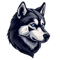 Siberian husky mascot logo png