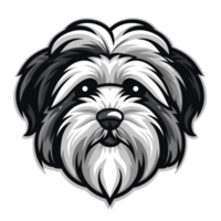 havanese hund maskot logotyp png