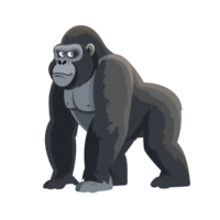 gorilla piatto illustrazione selvaggio animale concetto png