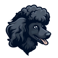 Poodle dog mascot logo png