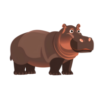 Hippo flat illustration png