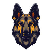 german shepherd mascot logo png