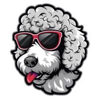 Poodle dog mascot logo png