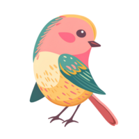 mignonne oiseau plat illustration png