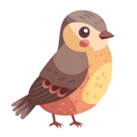 Cute bird flat illustration png