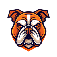 Bulldog mascot logo gaming png