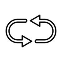 Repeat Line Icon Design vector