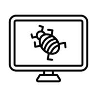 Infected Line Icon Design vector
