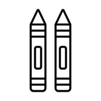 Crayons Line Icon Design vector