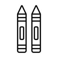 Crayons Line Icon Design vector