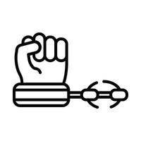 Slavery Line Icon Design vector