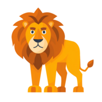 lion flat illustration png