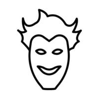 Joker Line Icon Design vector