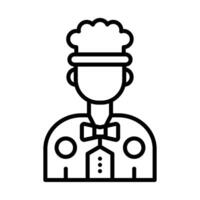 Waiter Line Icon Design vector