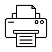 Printer Line Icon Design vector