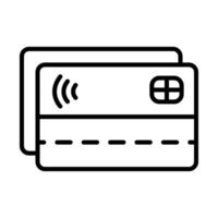 Debit card Line Icon Design vector