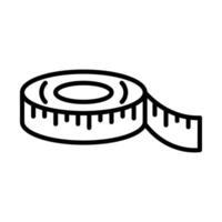 Measuring Tape Line Icon Design vector