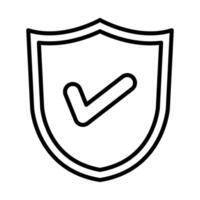 Shield Line Icon Design vector