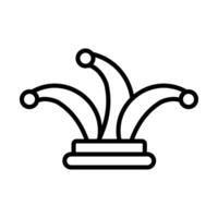 Jester Line Icon Design vector