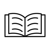 Reading Line Icon Design vector