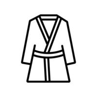 Bathrobe Line Icon Design vector