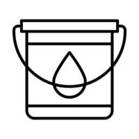 Paint bucket Line Icon Design vector