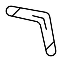 bumerang línea icono diseño vector