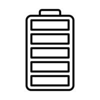 Battery Line Icon Design vector