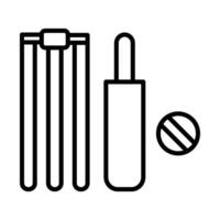 Cricket Line Icon Design vector