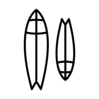 Surfboard Line Icon Design vector