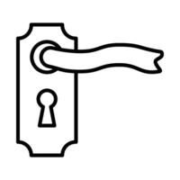 Doorknob Line Icon Design vector